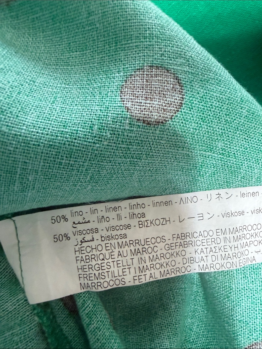 Zara Green Polka Dot A-Line Skirt - Picture 8 of 9